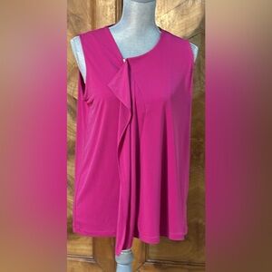 Anne Klein Sleeveless Top in Fuchsia Pink Size M